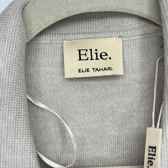 Elie. Elie Tahari Cardigan Womens XL Tan Oatmeal Heather Neutral Cozy Monochrome - Picture 3 of 11